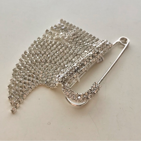🆕 SEREFINA Rhinestone Safety Pin Brooch - Picture 2 of 6